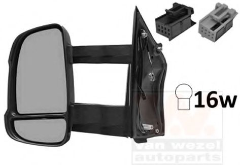 VAN WEZEL 1651825 Наружное зеркало для FIAT DUCATO (Фиат Дукато) VAN WEZEL 1651825 Наружное зеркало для FIAT DUCATO (Фиат Дукато)