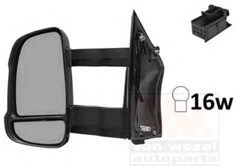 VAN WEZEL 1651827 Наружное зеркало для FIAT DUCATO (Фиат Дукато) VAN WEZEL 1651827 Наружное зеркало для FIAT DUCATO (Фиат Дукато)