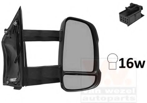 VAN WEZEL 1651828 Наружное зеркало для FIAT DUCATO (Фиат Дукато) VAN WEZEL 1651828 Наружное зеркало для FIAT DUCATO (Фиат Дукато)
