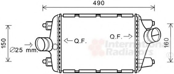 VAN WEZEL 74004080 Интеркулер 