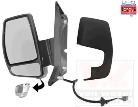 VAN WEZEL 1987801 Наружное зеркало для FORD TRANSIT CUSTOM (Форд Трансит cустом) VAN WEZEL 1987801 Наружное зеркало для FORD TRANSIT CUSTOM (Форд Трансит cустом)