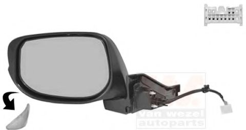 VAN WEZEL 2511817 Наружное зеркало для HONDA INSIGHT (Хонда Инсайт) VAN WEZEL 2511817 Наружное зеркало для HONDA INSIGHT (Хонда Инсайт)