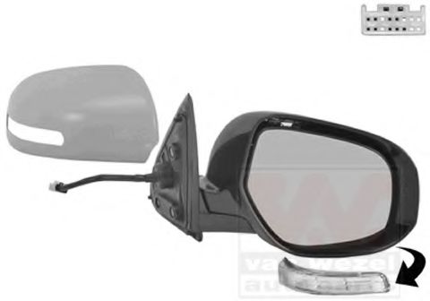 VAN WEZEL 3274808 Наружное зеркало для MITSUBISHI OUTLANDER III (Митсубиши/митсубиси Аутлендер 3) VAN WEZEL 3274808 Наружное зеркало для MITSUBISHI OUTLANDER III (Митсубиши/митсубиси Аутлендер 3)