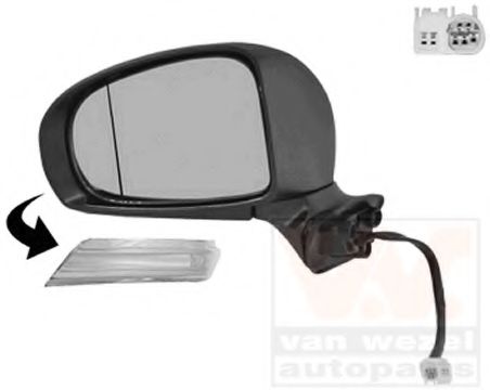 VAN WEZEL 5467807 Наружное зеркало для TOYOTA PRIUS (Тойота/тоета Приус)