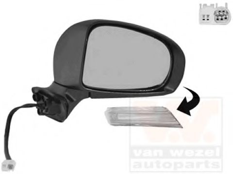 VAN WEZEL 5467808 Наружное зеркало для TOYOTA PRIUS (Тойота/тоета Приус)