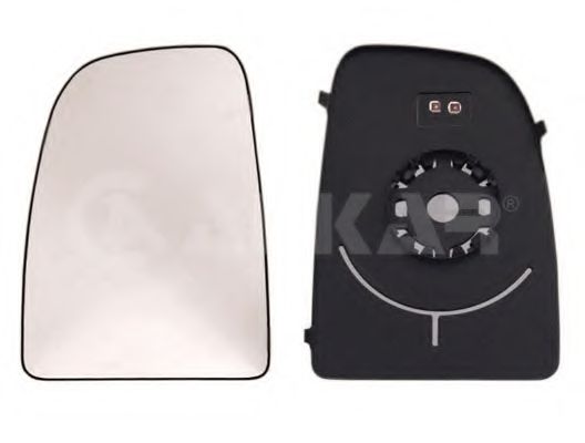 ALKAR 6432922 Зеркальное стекло, наружное зеркало для PEUGEOT MANAGER (Пежо Манагэр)
