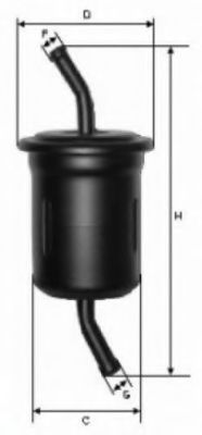 UNIFLUX FILTERS XB185 Топливный фильтр для MAZDA 323 PROTEG V (Мазда 323 протеже 5) UNIFLUX FILTERS XB185 Топливный фильтр для MAZDA 323 PROTEG V (Мазда 323 протеже 5)