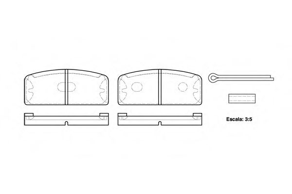 WOKING P1203.00 Комплект тормозных колодок, дисковый тормоз 