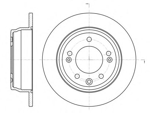 WOKING D61105.00 Тормозной диск для KIA (Киа) WOKING D61105.00 Тормозной диск для KIA (Киа)