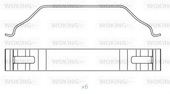 WOKING ACA8528.00 Комплектующие, колодки дискового тормоза для DAF LF 55 (Даф Лф 55) WOKING ACA8528.00 Комплектующие, колодки дискового тормоза для DAF LF 55 (Даф Лф 55)