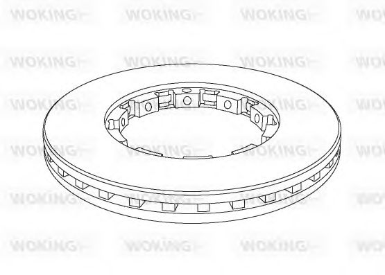 WOKING NSA1143.20 Тормозной диск для DAF 85 CF (Даф 85 cф) WOKING NSA1143.20 Тормозной диск для DAF 85 CF (Даф 85 cф)