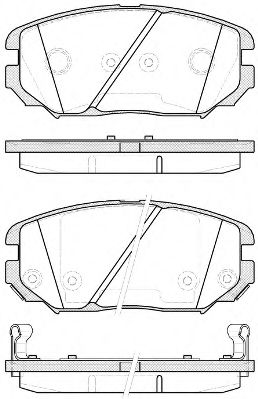 WOKING P13043.12 Комплект тормозных колодок, дисковый тормоз 