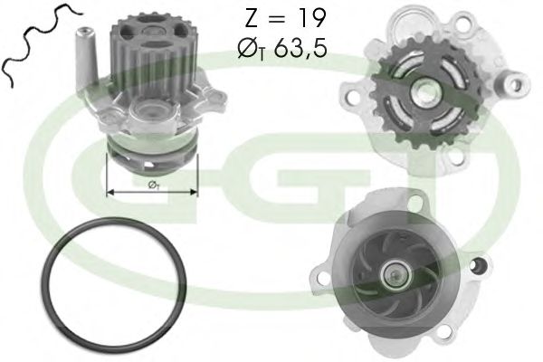 GGT PA12399 Водяной насос для FORD GALAXY (Форд Галакси) GGT PA12399 Водяной насос для FORD GALAXY (Форд Галакси)