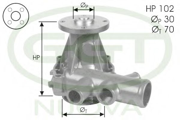 GGT PA12022 Водяной насос для ALFA-ROMEO (Алфа-ромэо) GGT PA12022 Водяной насос для ALFA-ROMEO (Алфа-ромэо)
