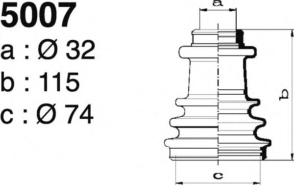 DEPA 5007 Комплект пылника, приводной вал 