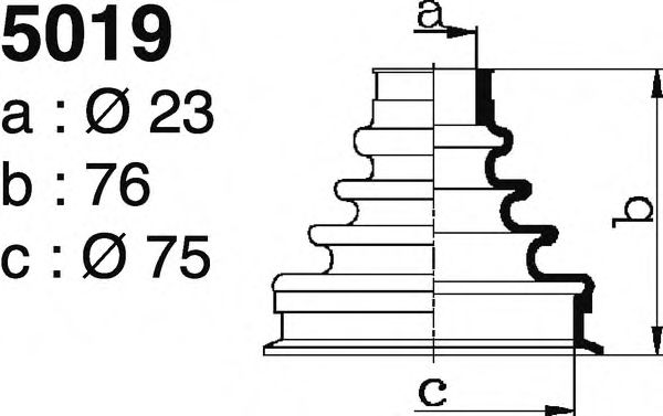DEPA 5019 Комплект пылника, приводной вал 