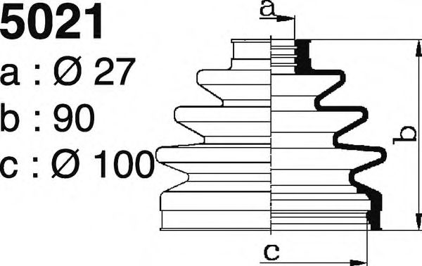 DEPA 5021 Комплект пылника, приводной вал 