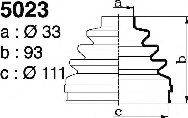 DEPA 5023 Комплект пылника, приводной вал 