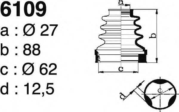 DEPA 6109 Комплект пылника, приводной вал для CITROËN C3 II (CитроËн С3 2) DEPA 6109 Комплект пылника, приводной вал для CITROËN C3 II (CитроËн С3 2)