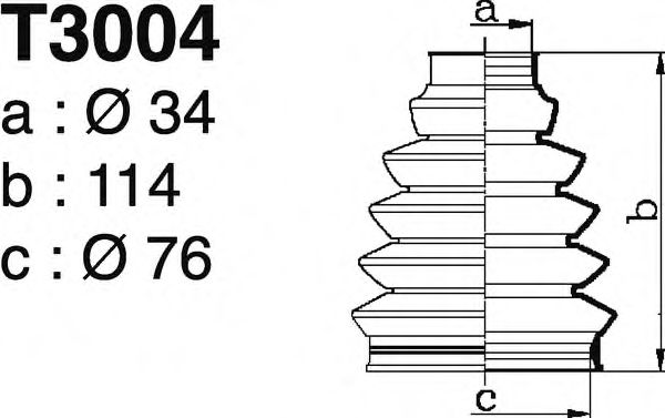 DEPA T3004 Комплект пылника, приводной вал для CITROËN XSARA (CитроËн Ксара) DEPA T3004 Комплект пылника, приводной вал для CITROËN XSARA (CитроËн Ксара)