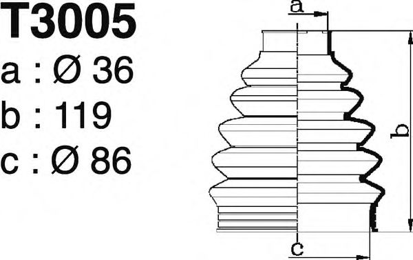 DEPA T3005 Комплект пылника, приводной вал для CITROËN XSARA (CитроËн Ксара) DEPA T3005 Комплект пылника, приводной вал для CITROËN XSARA (CитроËн Ксара)