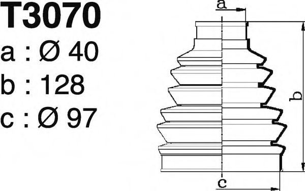 DEPA T3070 Комплект пылника, приводной вал для PEUGEOT (Пежо) DEPA T3070 Комплект пылника, приводной вал для PEUGEOT (Пежо)