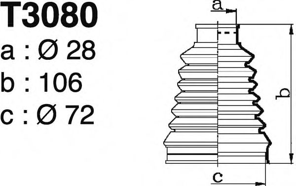 DEPA T3080 Комплект пылника, приводной вал для PEUGEOT 106 II (Пежо 106 2) DEPA T3080 Комплект пылника, приводной вал для PEUGEOT 106 II (Пежо 106 2)