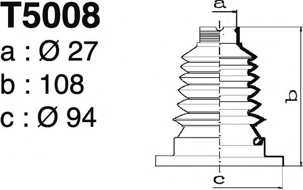 DEPA T5008 Комплект пылника, приводной вал для FORD FIESTA (Форд Фиэста) DEPA T5008 Комплект пылника, приводной вал для FORD FIESTA (Форд Фиэста)