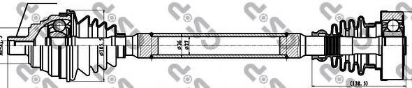 GSP 203059 Приводной вал для AUDI 90 (Ауди 90) GSP 203059 Приводной вал для AUDI 90 (Ауди 90)