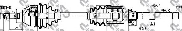 GSP 245036 Приводной вал для PEUGEOT 309 (Пежо 309) GSP 245036 Приводной вал для PEUGEOT 309 (Пежо 309)
