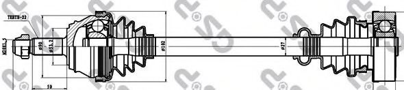 GSP 261001 Приводной вал для VOLKSWAGEN CORSAR (Фольксваген Cорсар) GSP 261001 Приводной вал для VOLKSWAGEN CORSAR (Фольксваген Cорсар)