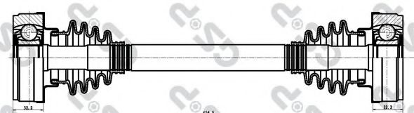 GSP 261031 Приводной вал для VOLKSWAGEN CAROCHA (Фольксваген Cароча) GSP 261031 Приводной вал для VOLKSWAGEN CAROCHA (Фольксваген Cароча)