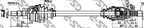 GSP 250369 Приводной вал для RENAULT (Рено) GSP 250369 Приводной вал для RENAULT (Рено)