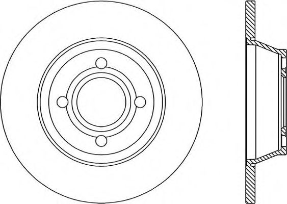 OPEN PARTS BDA1036.10 Тормозной диск для AUDI 90 (Ауди 90) OPEN PARTS BDA1036.10 Тормозной диск для AUDI 90 (Ауди 90)
