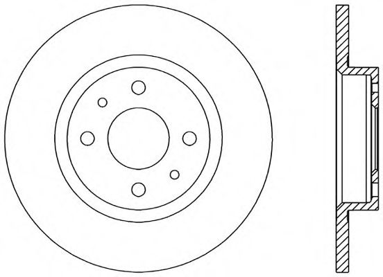 OPEN PARTS BDA1145.10 Тормозной диск для FIAT 500 C (Фиат 500 c) OPEN PARTS BDA1145.10 Тормозной диск для FIAT 500 C (Фиат 500 c)
