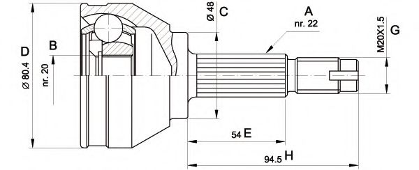 OPEN PARTS CVJ5002.10 Шарнирный комплект, приводной вал для SEAT (Сеат) OPEN PARTS CVJ5002.10 Шарнирный комплект, приводной вал для SEAT (Сеат)