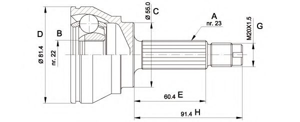 OPEN PARTS CVJ5012.10 Шарнирный комплект, приводной вал для FORD ORION II (Форд Орион 2) OPEN PARTS CVJ5012.10 Шарнирный комплект, приводной вал для FORD ORION II (Форд Орион 2)