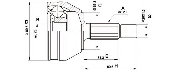 OPEN PARTS CVJ5081.10 Шарнирный комплект, приводной вал для RENAULT ESPACE (Рено Эспаcэ) OPEN PARTS CVJ5081.10 Шарнирный комплект, приводной вал для RENAULT ESPACE (Рено Эспаcэ)