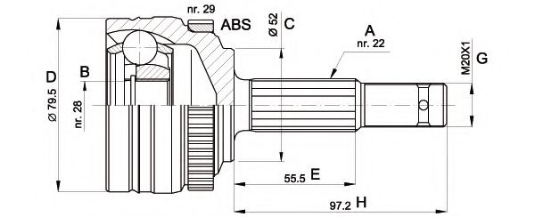 OPEN PARTS CVJ5114.10 Шарнирный комплект, приводной вал для OPEL TIGRA (Опель Тигра) OPEN PARTS CVJ5114.10 Шарнирный комплект, приводной вал для OPEL TIGRA (Опель Тигра)