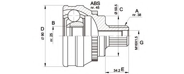 OPEN PARTS CVJ5119.10 Шарнирный комплект, приводной вал для AUDI (Ауди) OPEN PARTS CVJ5119.10 Шарнирный комплект, приводной вал для AUDI (Ауди)