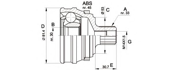 OPEN PARTS CVJ5120.10 Шарнирный комплект, приводной вал для AUDI 90 (Ауди 90) OPEN PARTS CVJ5120.10 Шарнирный комплект, приводной вал для AUDI 90 (Ауди 90)
