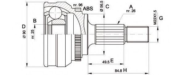 OPEN PARTS CVJ5125.10 Шарнирный комплект, приводной вал для AUDI (Ауди) OPEN PARTS CVJ5125.10 Шарнирный комплект, приводной вал для AUDI (Ауди)