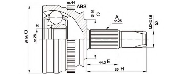 OPEN PARTS CVJ5153.10 Шарнирный комплект, приводной вал для ALFA-ROMEO (Алфа-ромэо) OPEN PARTS CVJ5153.10 Шарнирный комплект, приводной вал для ALFA-ROMEO (Алфа-ромэо)