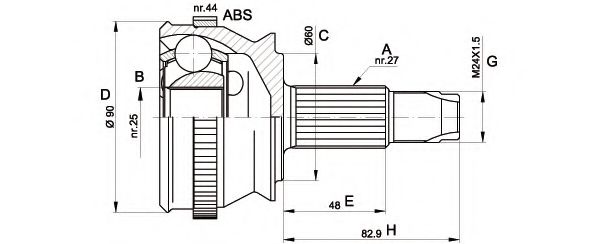 OPEN PARTS CVJ5155.10 Шарнирный комплект, приводной вал для LANCIA (Лансиа/лянча) OPEN PARTS CVJ5155.10 Шарнирный комплект, приводной вал для LANCIA (Лансиа/лянча)