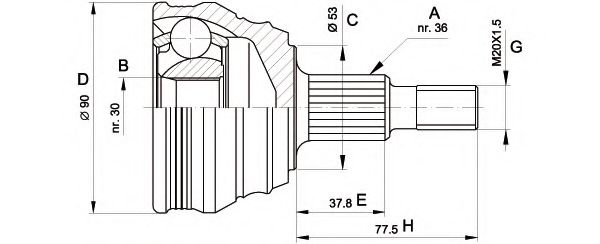 OPEN PARTS CVJ5189.10 Шарнирный комплект, приводной вал для VOLKSWAGEN NOVO FUSCA (Фольксваген Ноvо фусcа) OPEN PARTS CVJ5189.10 Шарнирный комплект, приводной вал для VOLKSWAGEN NOVO FUSCA (Фольксваген Ноvо фусcа)