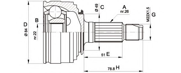 OPEN PARTS CVJ5219.10 Шарнирный комплект, приводной вал для ROVER (Ровер) OPEN PARTS CVJ5219.10 Шарнирный комплект, приводной вал для ROVER (Ровер)