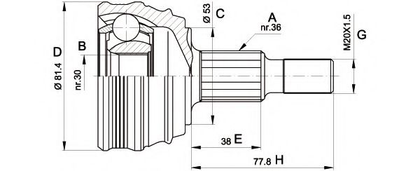 OPEN PARTS CVJ5235.10 Шарнирный комплект, приводной вал для SKODA (Шкода) OPEN PARTS CVJ5235.10 Шарнирный комплект, приводной вал для SKODA (Шкода)