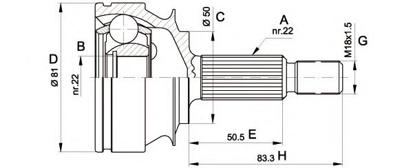 OPEN PARTS CVJ5267.10 Шарнирный комплект, приводной вал для VOLVO (Вольво) OPEN PARTS CVJ5267.10 Шарнирный комплект, приводной вал для VOLVO (Вольво)