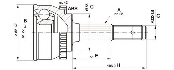 OPEN PARTS CVJ5288.10 Шарнирный комплект, приводной вал для NISSAN PULSAR VI (Ниссан Пулсар vи) OPEN PARTS CVJ5288.10 Шарнирный комплект, приводной вал для NISSAN PULSAR VI (Ниссан Пулсар vи)