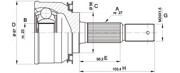 OPEN PARTS CVJ5308.10 Шарнирный комплект, приводной вал для NISSAN (Ниссан) OPEN PARTS CVJ5308.10 Шарнирный комплект, приводной вал для NISSAN (Ниссан)